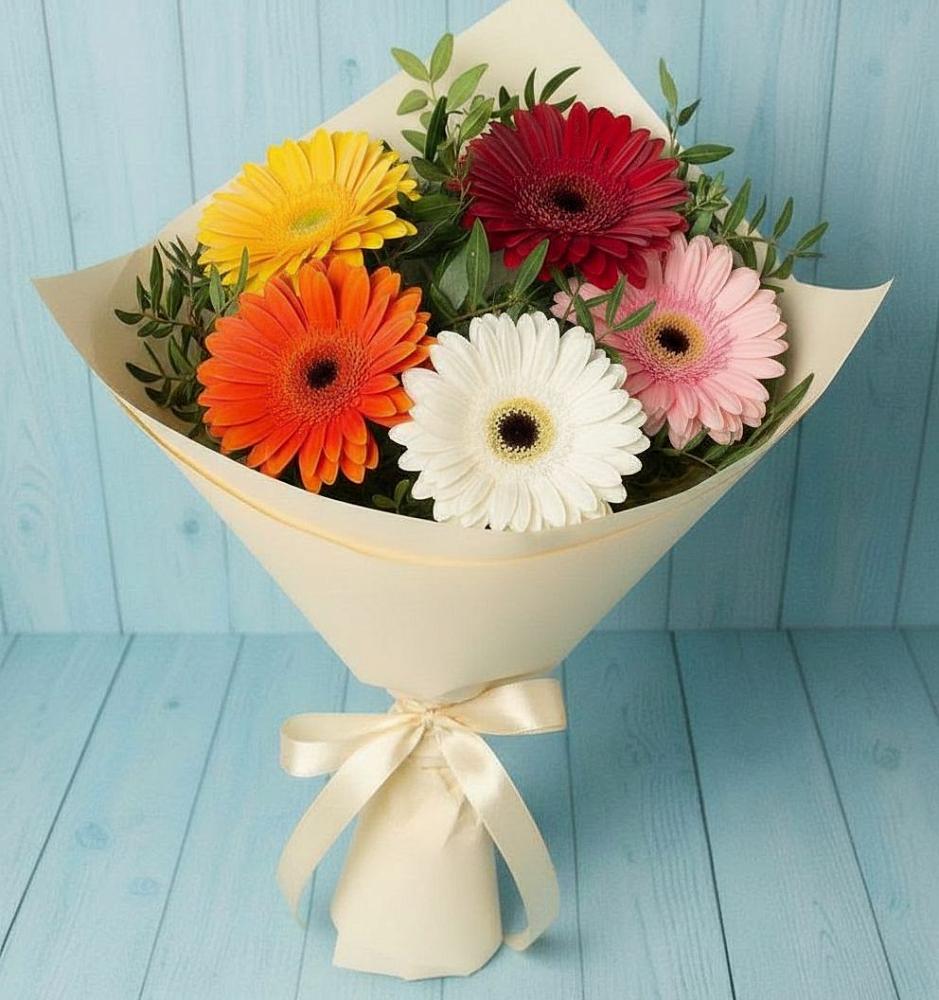 Букет цветов из: Герберы в Ревде Мурманской области