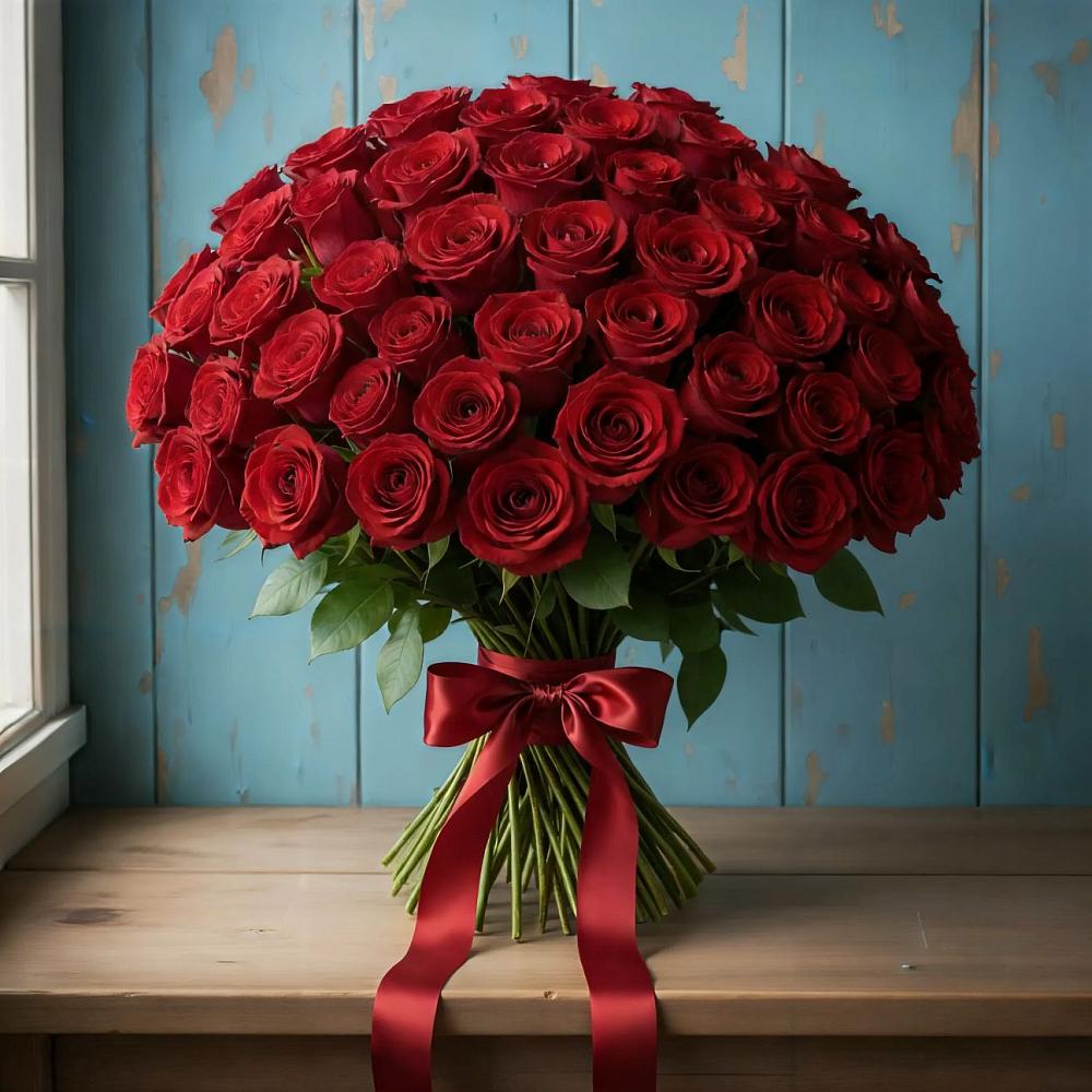 Букет Красные розы Блэк Меджик в Ревде Мурманской области