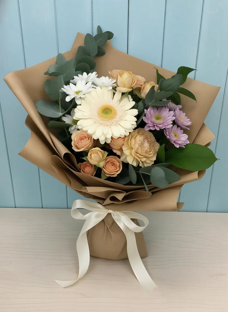 Букет цветов из: Герберы и Хризантемы в Ревде Мурманской области