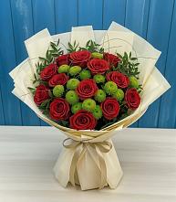 Букет цветов из:  Розы и Хризантемы в Ревде Мурманской области