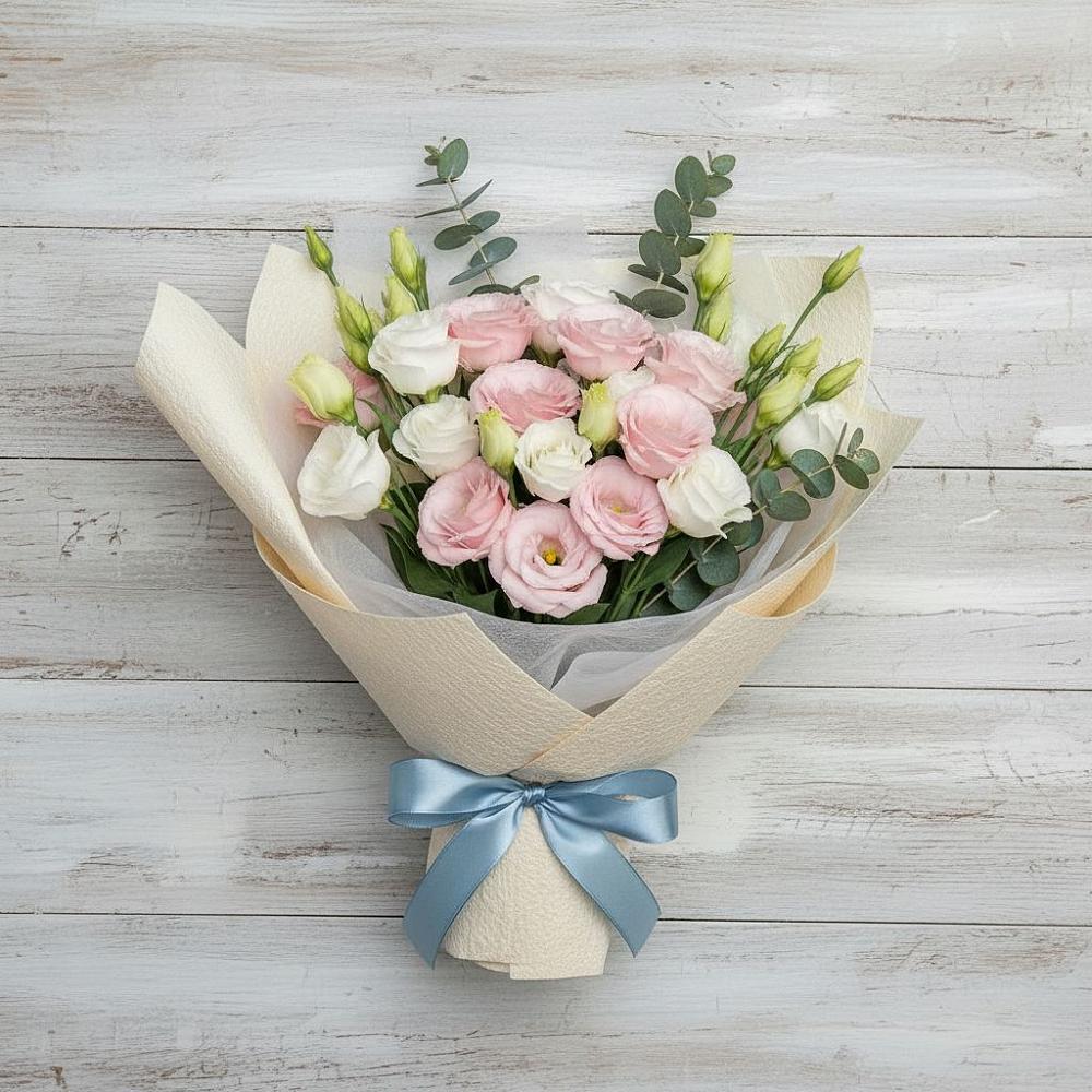 Букет цветов из: Лизиантусы в Ревде Мурманской области